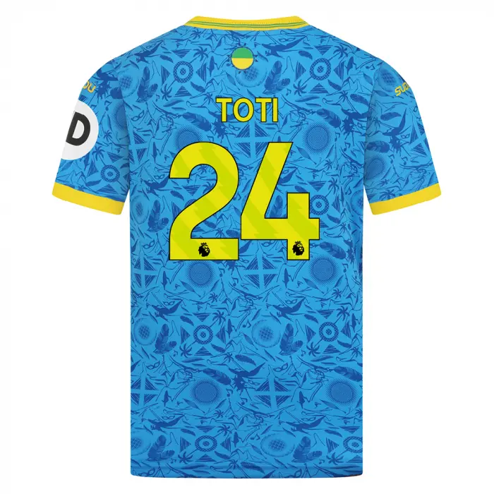 Wolverhampton Wanderers Shirt Store | 2025-26 Wolves Third Shirt – Junior TOTI 24 Collection Wolverhampton Wanderers Official Gear